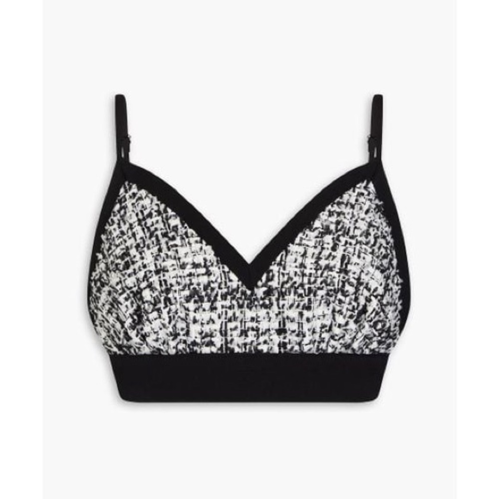 Sandro Monochrome Patterned Bralette